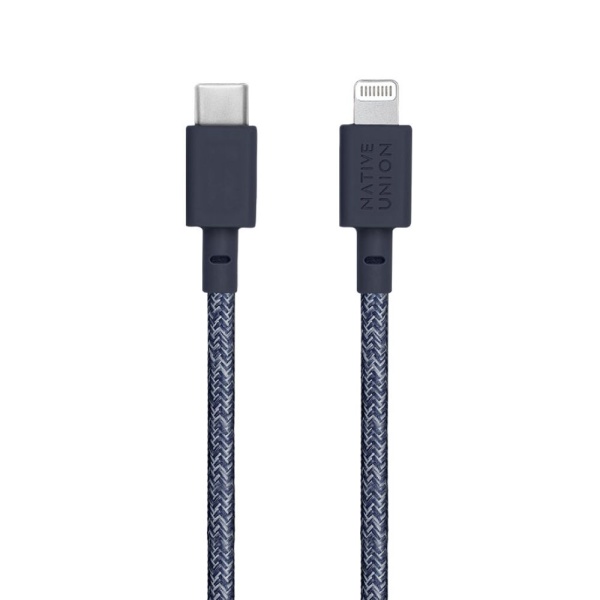 Кабель Native Union USB-C — Lightning, 3м. Цвет: индиго