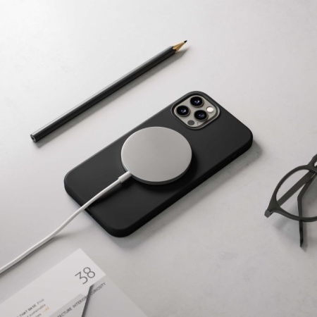 Беспроводное зарядное устройство uBear Wave MagSafe, Qi, 10W. Цвет: серебристый