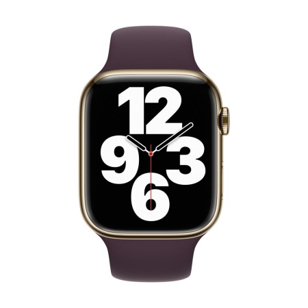 Спортивный ремешок Apple для Apple Watch 45мм, размер R. Цвет: "Тёмная вишня"
