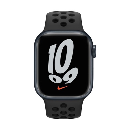 Спортивный ремешок Nike для Apple Watch 41мм, размер R. Цвет: "Антрацитовый/чёрный"