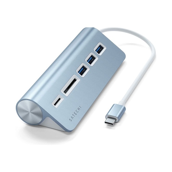 USB-хаб Satechi Type-C Aluminium USB Hub & Micro/SD Card Reader w/Cable. Цвет: синий