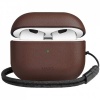 Чехол UNIQ Terra для AirPods 3, кожа с ремешком на запястье. Цвет: коричневый