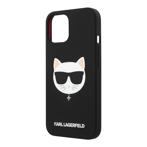 Чехол Lagerfeld для iPhone 13 Liquid silicone Choupette Hard. Цвет: чёрный