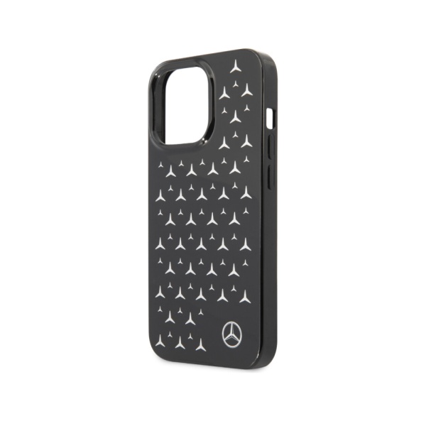 Чехол Mercedes для iPhone 13 Pro PC/TPU Silver Stars Hard. Цвет: чёрный