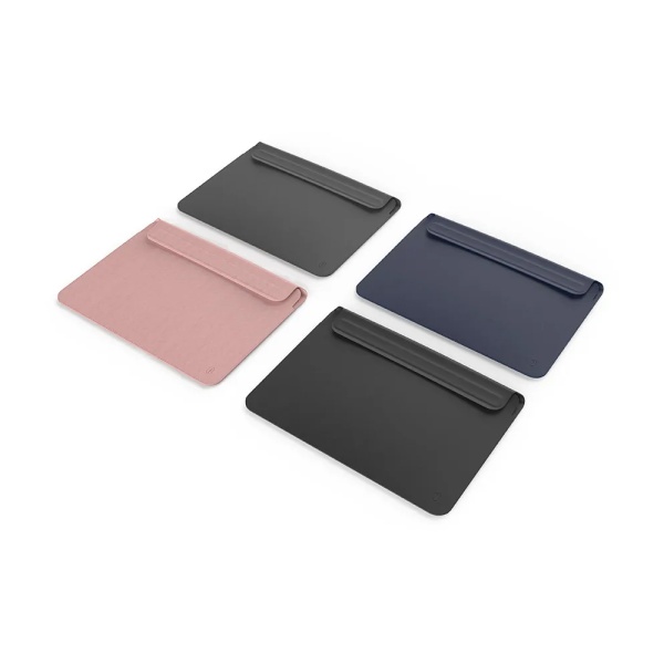 Чехол кожаный WIWU Skin New Pro 2 Leather Sleeve Skin Pro II для MacBook Pro 14". Цвет: чёрный