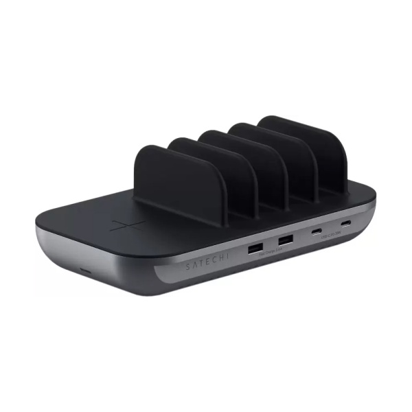 Зарядная станция Satechi Dock5 Multi-Device Charging Station with Wireless Charging. Цвет: сер косм