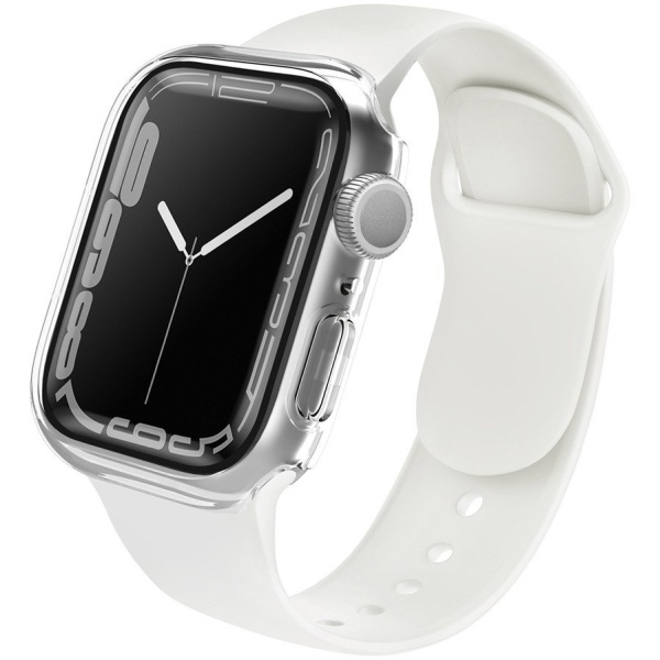 Чехол Uniq Legion +9H Curved glass для Apple Watch 7 45мм. Цвет: прозрачный