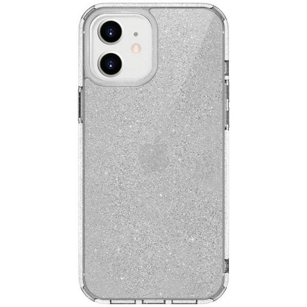 Чехол Uniq LifePro Tinsel для iPhone 12 mini, антимикробный. Цвет: прозрачный