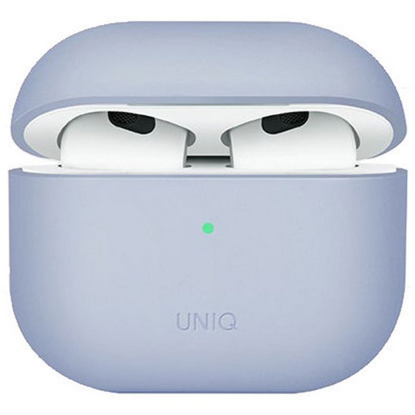 Чехол UNIQ Lino для Airpods 3, силикон. Цвет: синий