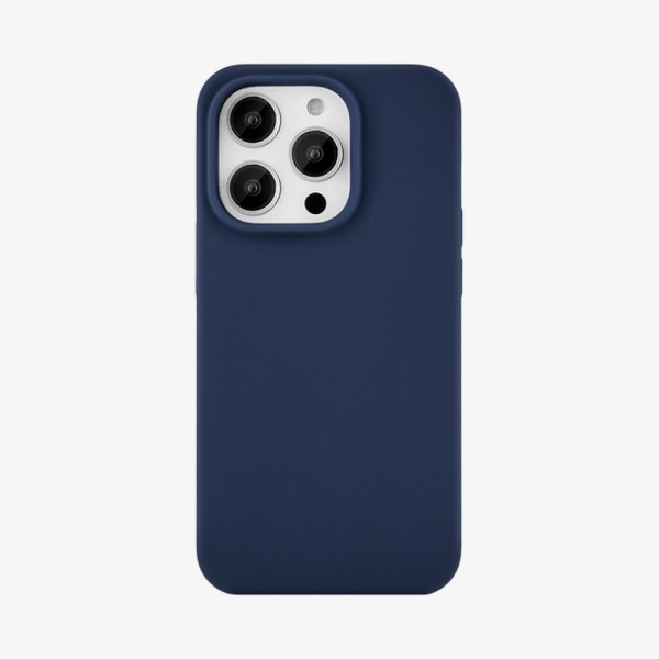 Чехол Ubear Touch Mag Case для iPhone 14 Pro, софт-тач силикон. Цвет: тёмно-синий