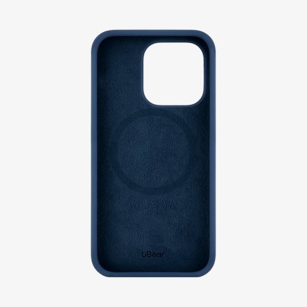 Чехол Ubear Touch Mag Case для iPhone 14 Pro, софт-тач силикон. Цвет: тёмно-синий