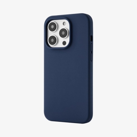 Чехол Ubear Touch Case для iPhone 14 Pro, софт-тач силикон. Цвет: тёмно-синий