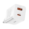 Адаптер питания Baseus USB + USB-C 30W Si Pro Quick Charger. Цвет: белый