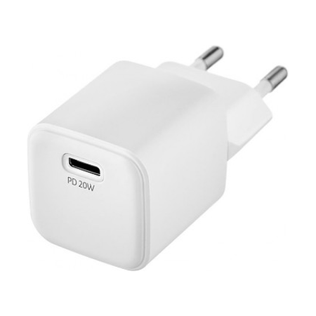 Адаптер питания uBear Select Wall Charger Type-C 20W, PD 3.0+QC 3.0. Цвет: белый