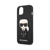 Чехол Lagerfeld для iPhone 13 PU Saffiano Ikonik Patch (metal) Hard. Цвет: чёрный