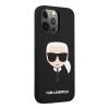Чехол Lagerfeld для iPhone 13 Pro Max Liquid silicone Karl's Head (Magsafe). Цвет: чёрный