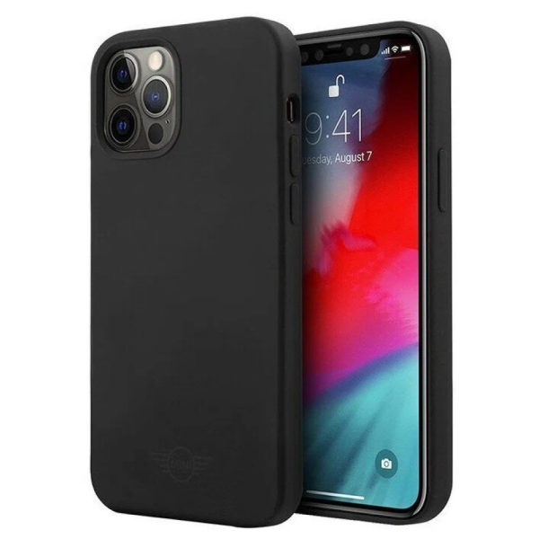 Чехол MINI для iPhone 11 Pro Liquid Silicone Laser logo Hard. Цвет: чёрный