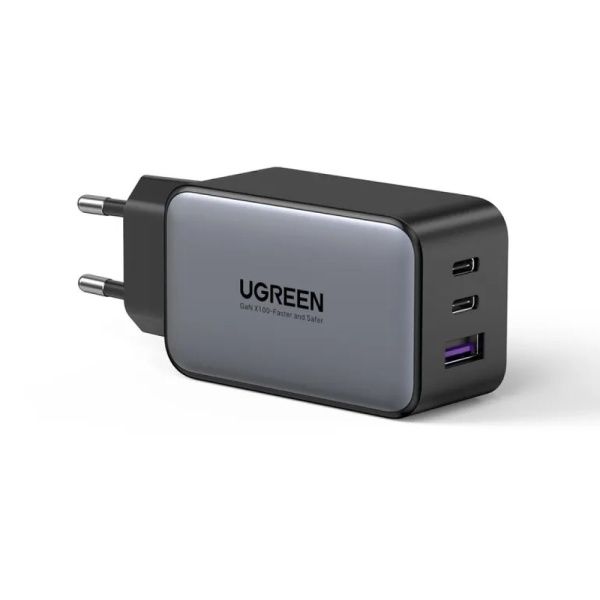 Зарядное устройство с кабелем UGREEN 65W GaN Charger With USB-C Cable EU. Цвет: черный