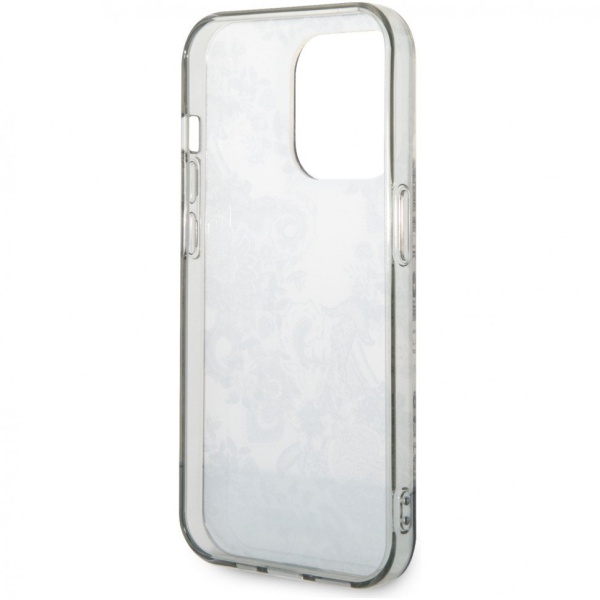 Чехол Guess для iPhone 14 Pro PC/TPU Toile de Jouy w Electroplated camera Hard. Цвет: серый