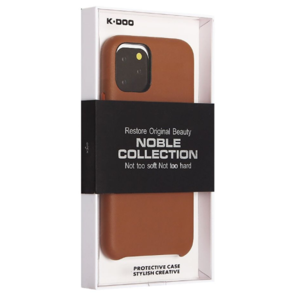 Чехол K-DOO Noble Collection для iPhone 11, кожа. Цвет: коричневый