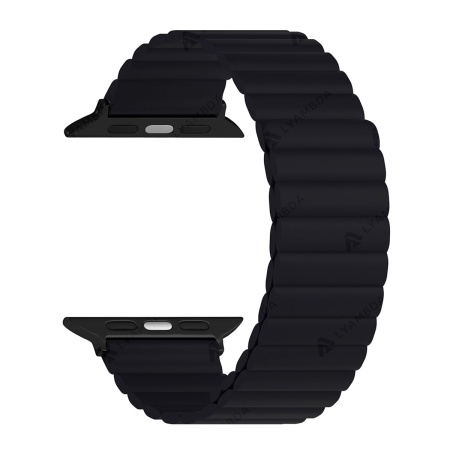 Ремешок силиконовый Lyambda Acrux для Apple Watch 38мм/40мм. Цвет: чёрный