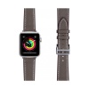 Ремешок кожаный Lyambda Minkar для Apple Watch 38мм/40мм. Цвет: серый