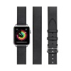 Ремешок кожаный Lyambda Meridiana для Apple Watch 38мм/40мм. Цвет: чёрный