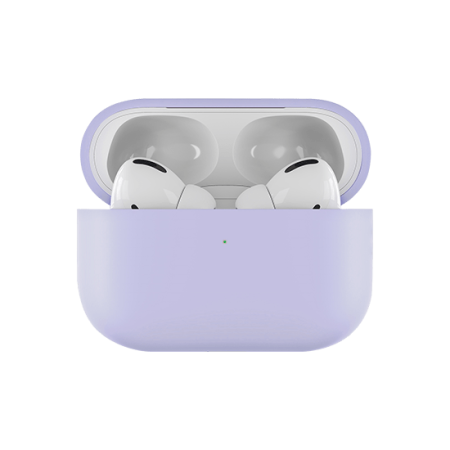 Чехол защитный Ubear для AirPods Pro 2, усиленный силикон. Цвет: сиреневый