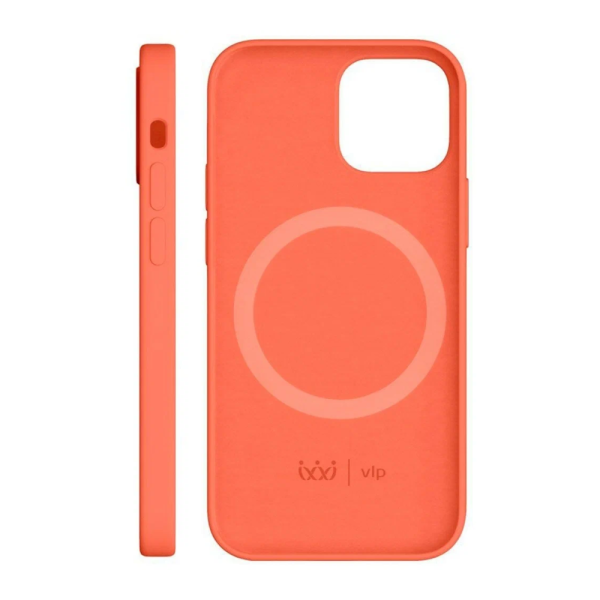 Чехол защитный vlp silicone case с MagSafe для iPhone 13 mini. Цвет: коралловый