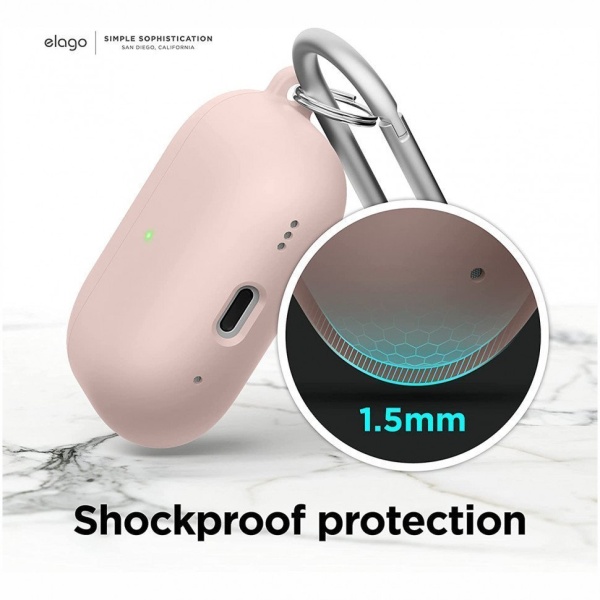 Чехол Elago Liquid Hang Case для AirPods Pro 2. Цвет: розовый