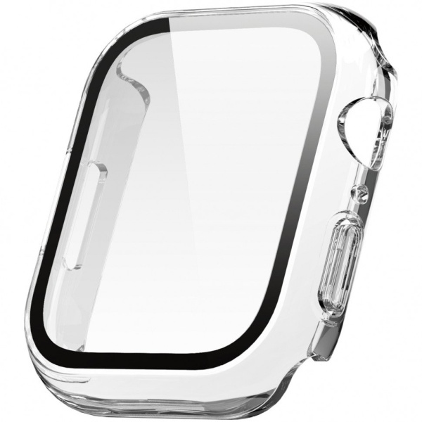 Чехол Elago Clear Shield case+9H glass для Apple Watch 45/44 мм. Цвет: прозрачный