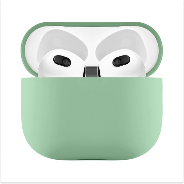 Чехол защитный Ubear для Airpods 3, усиленный силикон. Цвет: светло-зелёный