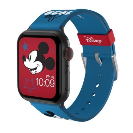 Ремешок силиконовый MobyFox Mickey Mouse - Classic Star для Apple Watch. Цвет: синий