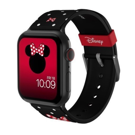 Ремешок силиконовый MobyFox Minnie Mouse - Polka Noir для Apple Watch. Цвет: чёрный