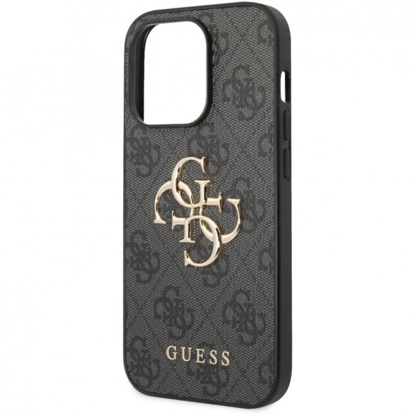 Чехол Guess для iPhone 14 Pro PU 4G Big metal logo Hard. Цвет: серый