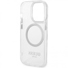 Чехол Guess для iPhone 14 Pro Max PC/TPU Metal outline Hard (MagSafe). Цвет: прозрачный/серебристый