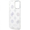 Чехол Guess для iPhone 14 Pro Max PC/TPU Peony glitter Electroplated camera Hard. Цвет: белый