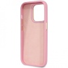 Чехол Guess для iPhone 14 Pro Max PC/TPU Translucent Electoplated camera Hard+hand St. Цвет: розовый