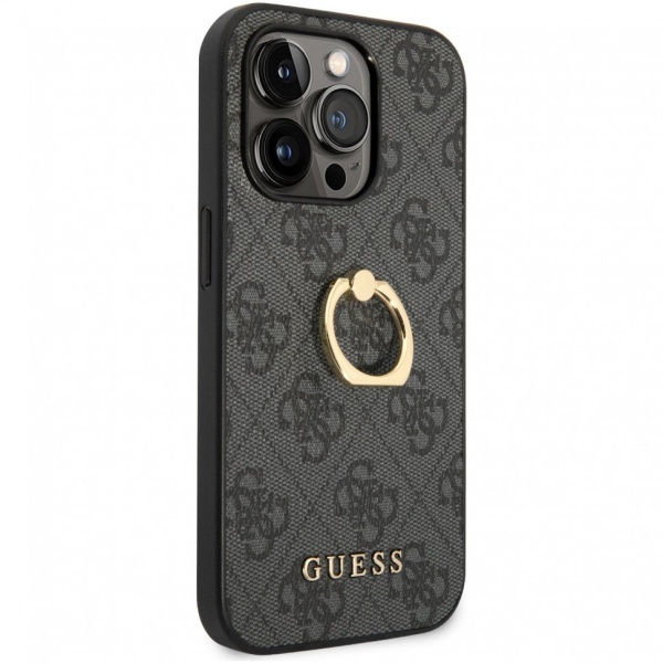 Чехол Guess для iPhone 14 Pro Max PU 4G Big metal logo Hard. Цвет: серый