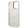 Чехол Lagerfeld для iPhone 14 Pro Liquid silicone NFT Choupette Hard (MagSafe). Цвет: белый
