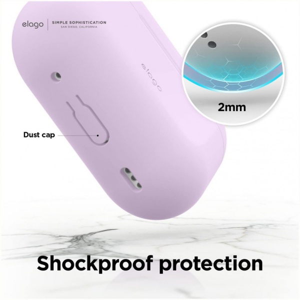 Чехол Elago Silicone case для AirPods Pro 2. Цвет: лавандовый