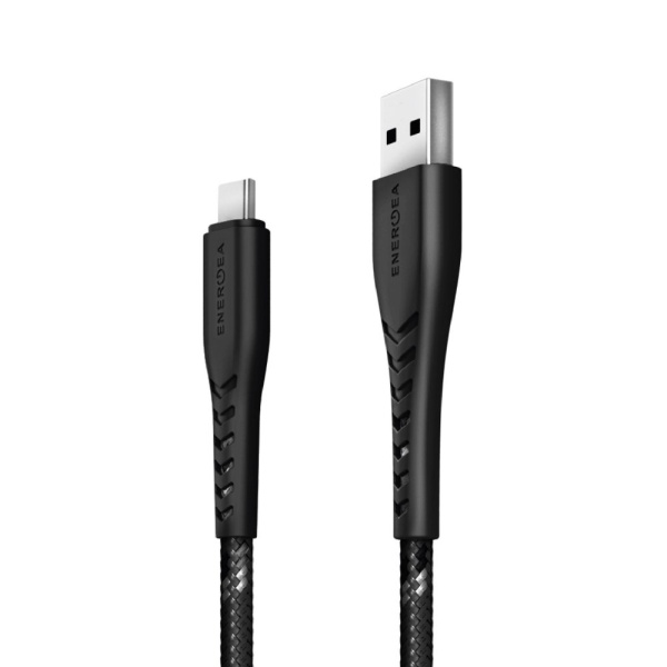 Кабель EnergEA NyloFlex USB-A - USB-C 5A 1.5м. Цвет: чёрный