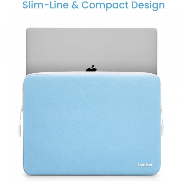 Чехол + органайзер Tomtoc TheHer Shell Laptop Sleeve Kit A27 для MacBook Air/Pro 13". Цвет: голубой