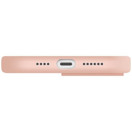 Чехол Uniq LINO MagSafe для iPhone 13. Цвет: розовый
