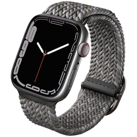 Ремешок нейлоновый Uniq Aspen DE strap для Apple Watch 42мм/44мм/45мм. Цвет: серый