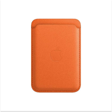 Кожаный чехол-бумажник MagSafe для iPhone Orange