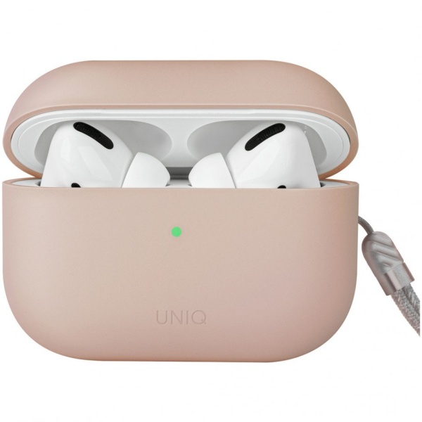 Чехол Uniq LINO Liquid silicone для AirPods Pro 2. Цвет: розовый