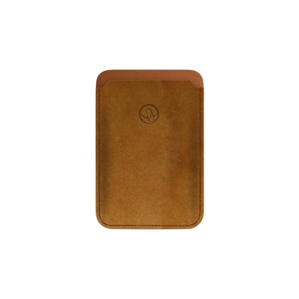 Магнитный бумажник Bustha MagSafe Suede/Leather Wallet (Mustard/Saddle). Цвет: горчичный