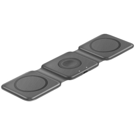 Беспроводное з/у EnergEA MagTrio 3in1 magnetic wireless foldable charger 15 Вт. Цвет: серый