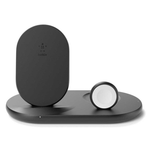 Беспроводное з/у Belkin 3-in-1 Wireless Pad/Stand/Apple Watch. Цвет: чёрный